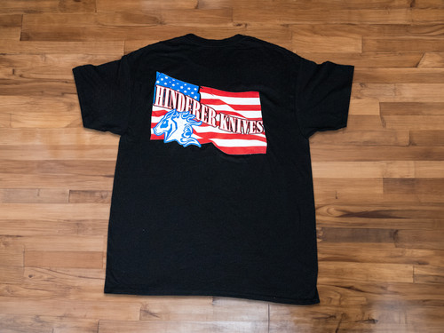 Hinderer Waving Flag - T-shirt - Black - Back