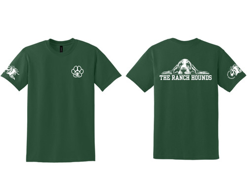 Hinderer Ranch Hounds - T-shirt - Forrest Green - Front and Back