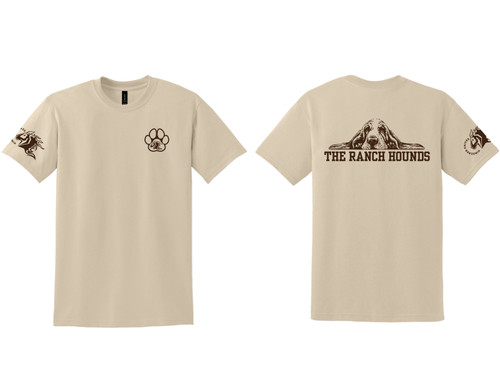 Hinderer Ranch Hounds - T-shirt -Sand - Front and Back