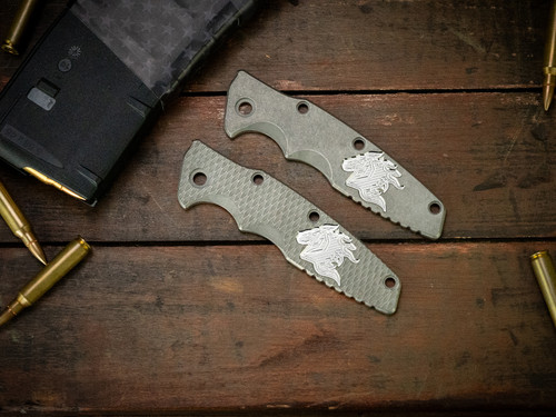 CAT-Eklipse 3.5"Titanium Scale-Milled Horse Head Logo-Working Finish