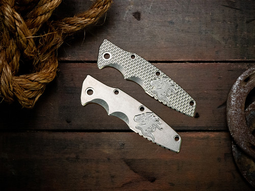 CAT-Eklipse 3.5" Skinny Titanium Scale-Milled Horse Head Logo-Stonewash