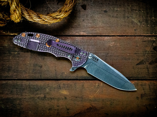 XM-18 3.5" Spanto-20CV-Full Texture Ti-Stonewash Purple-Copper Hardware