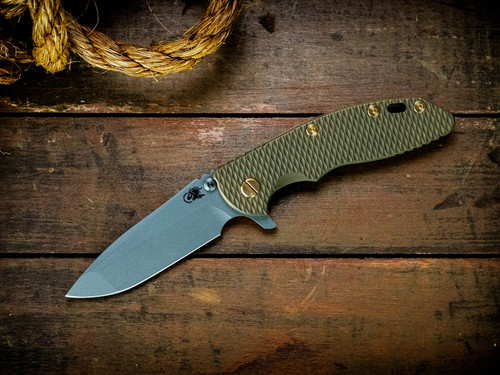 Assembly Special-XM-18 3.5" Spanto-20CV-Full Titanium-Battle Green-Brass Hardware-Scale Side