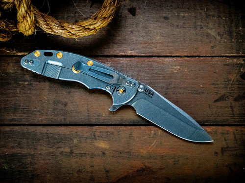 Assembly Special-XM-18 3.5" Spanto-20CV-Stonewash Blue-Blue/Black G10-Brass Hardware-Lockside
