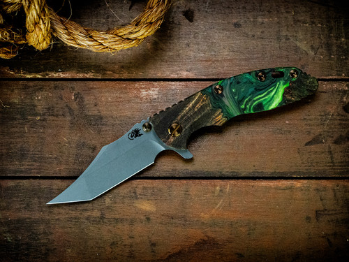Assembly SPecial-XM-18 3.5" Aggressor-Magnacut-Battle Bronze-Wood Resin-Bronze Titanium/Aluminum Standoffs-Scale Side
