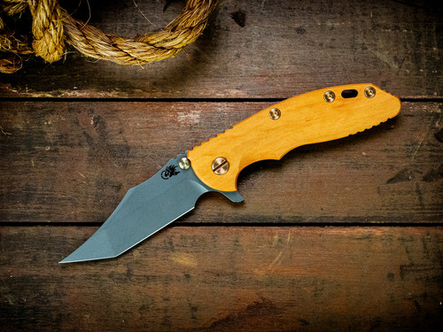 Assembly Special-XM-18 3.5" Aggressor-Magnacut-Acid Green/Gold-Pau Amarello-Brass Hardware-Scale Side