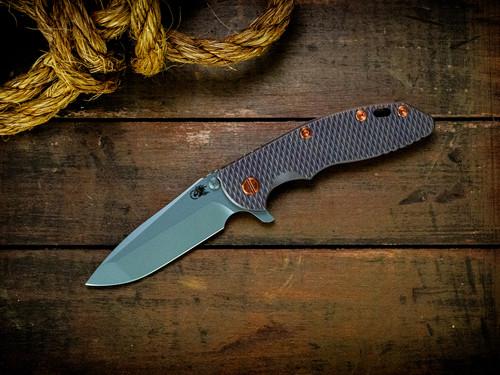 Assembly Special-XM-18 3.5" Spanto-20CV-Full Titanium-Bead Blast Purple-Copper Hardware-Scale Side