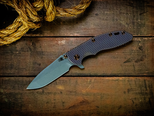 Assembly Special-XM-18 3.5" Spanto-20CV-Full Titanium-Battle Purple-Bronze Titanium Hardware-Scale Side