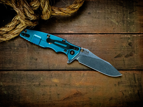 Assembly Special-Eklipse 3.5" Skinny Slicer-Hollow Ground-Magnacut-Stonewash Blue/Purple-Black G10-Bronze Titanium Hardware-Lockside