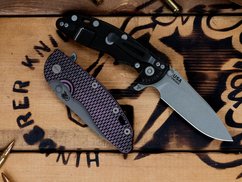 XM-18 3.5" Slicer-Hollow Ground-20CV-Stonewash DLC-Working Finish Blade-G10-Working Finish Hardware/SW DLC Standoffs