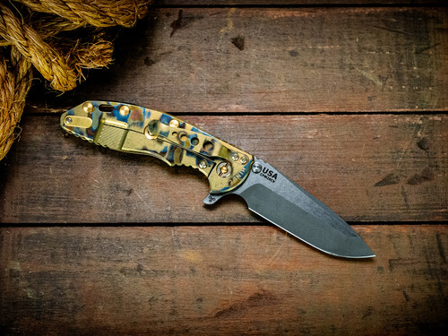 Assembly Special-XM-18 3.5"-20CV-Spanto-Working Finish Two Tone-Special Anodized-Smooth Black G10-Brass Hardware-Lockside
