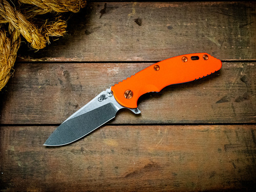 Assembly Special-XM-18 3.5"-20CV-Slicer-Hollow Ground-Stonewash Two Tone-Stonewash Blue-Smooth Orange G10-Copper Hardware-Scale Side