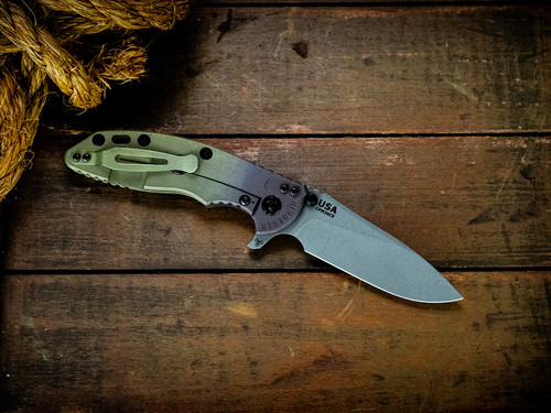 XM-18 3.5"-20CV-Slicer-Hollow Ground-Special Battle Ano-Purple G10-Black Nitride Hardware