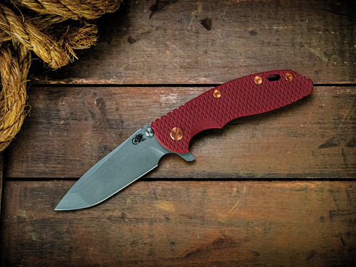 Assembly Special-XM-18 3.5"-20CV-Spanto-Battle Blue-Red G10-Copper Hardware-Scale Side