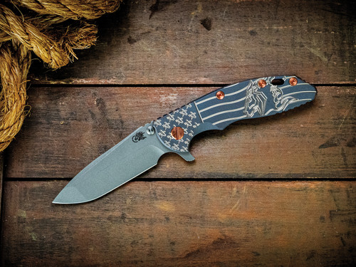 Assembly Special-XM-18 3.5"-20CV-Spanto-Full Titanium Battle Blue-Stars and Stripes-Copper Hardware-Scale Side