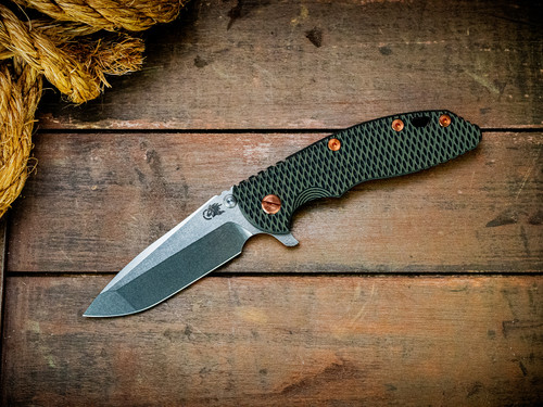 Assembly Special-XM-18 3.5"-20CV-Spanto-Two Tone Blade-Stonewash Bronze-OD Green/Black G10-Copper Hardware-Scale Side