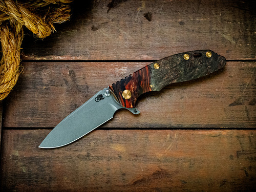 Assembly Special-XM-18 3.5"-20CV-Slicer-Hollow Ground-Battle Bronze-Wood/Resin-Brass Hardware-Scale Side