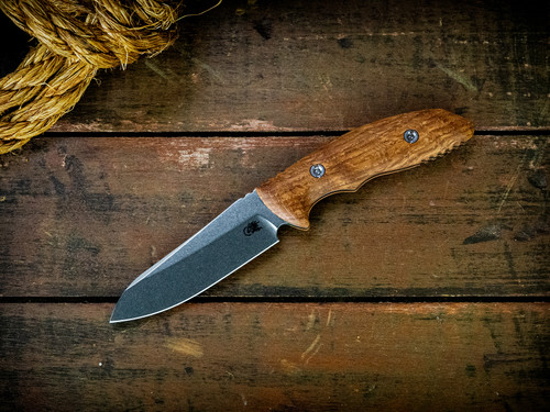 The Flashpoint-Sheepsfoot-Magnacut-Stonewash-Curly White Oak-Wood Handle-Scale Side