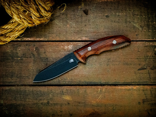 The Flashpoint-Sheepsfoot-Magnacut-Battle Black-Cocobolo-Wood Handle-Scale Side