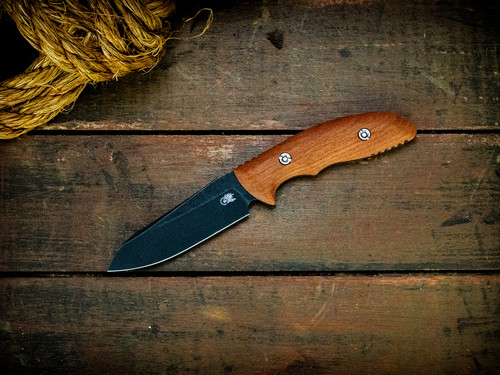 The Flashpoint-Sheepsfoot-Magnacut-Battle Black-Cherry-Wood Handle-Scale Side