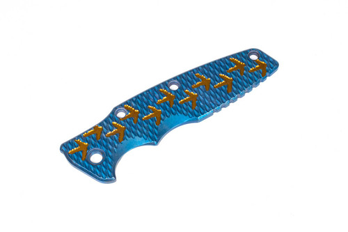 Eklipse 3.5"Titanium Scale-Milled "Tracks" Textured-Stonewash Blue/Bronze