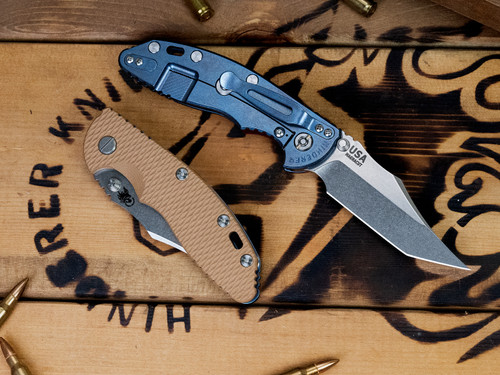 CAT-XM-18 3.5" Aggressor Non-Flipper-Magnacut-Stonewash Blue-G10
