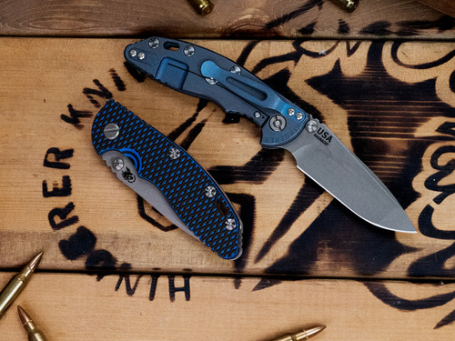 XM-18 3.25" Spanto Non-Flipper-Magnacut-Battle Blue-G10