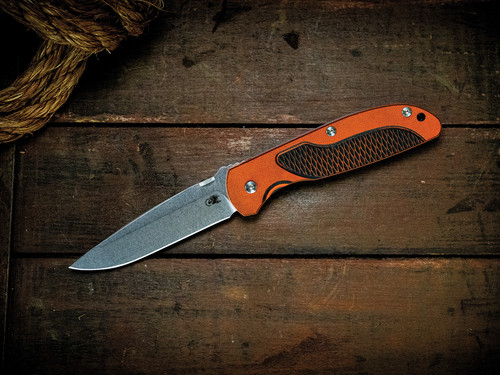 Firetac Spanto-Assembly Special-20CV-Stonewash Blue-Orange/Black G10-Scale Side