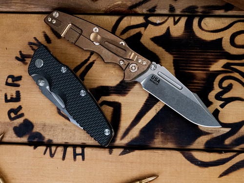 Eklipse 3.5" Skinny Fullered Harpoon Spearpoint Non-Flipper-Magnacut-Stonewash Bronze-G10