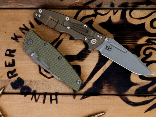 Eklipse 3.5" Skinny Fullered Harpoon Spearpoint Non-Flipper-Magnacut-Battle Bronze-G10