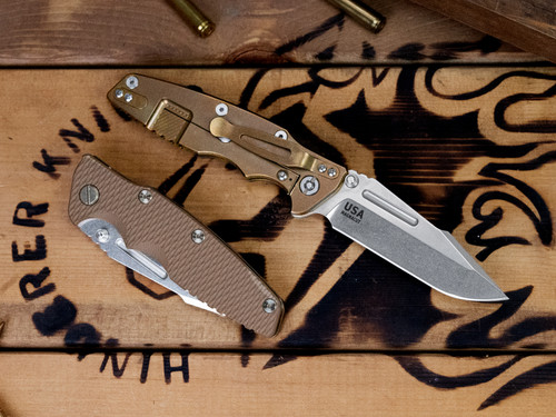Eklipse 3.5" Skinny Fullered Harpoon Spanto Non-Flipper-Magnacut-Stonewash Bronze-G10