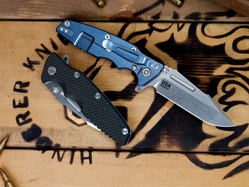 Eklipse 3.5" Skinny Fullered Harpoon Spanto-Magnacut-Stonewash Blue-G10