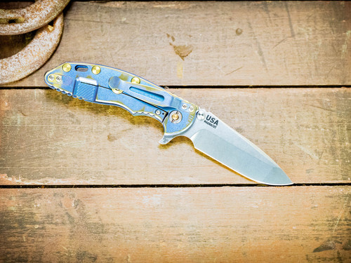 XM-18 3.25" Spanto-Magnacut-Stonewash-Special Finish-Translucent Green G10-Brass Hardware-Lockside