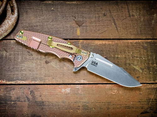 Eklipse 3.5" Skinny Fullered Harpoon Spearpoint-Magnacut-Special Stonewash Finish-Translucent Green G10-Titanium Hardware-Lockside