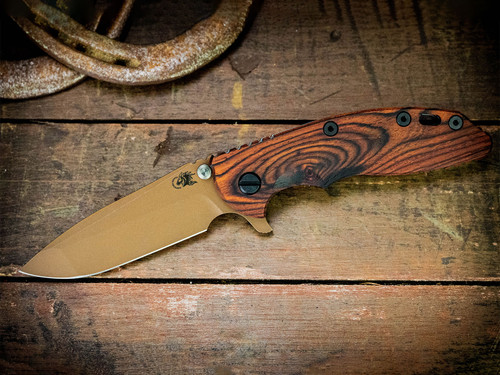 XM-18 3.5"-20CV-Spanto-Oil Rubbed Bronze-Stonewash Light Blue-Cocobolo-Black Nitride Hardware-Scale Side