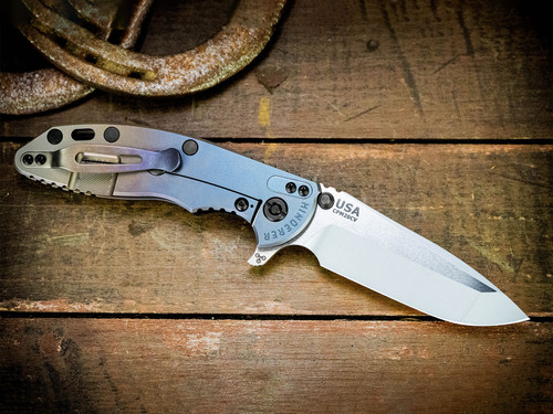 XM-18 3.5"-20CV-Spanto-Two Tone Blade-Bead Blast Fade-Black G10-Black Nitride Hardware-Lockside