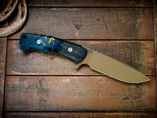 The Ranch-Spearpoint-Cerakote Barrett Brown-CPM 3V-Wood/Resin-Lockside