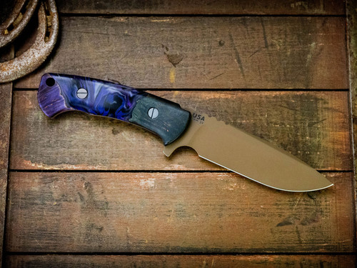 The Ranch-Spearpoint-Cerakote Barrett Brown-CPM 3V-Wood/Resin-Lockside