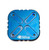 Steel Flame/Hinderer - Titanium Filler Tab Challenge Coin - Stonewash Blue/Bronze Horse-Back