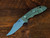 XM-18 3.5" Non-Flipper Bowie-S45VN-Bead Blast Green-Coyote G10-Bronze Hardware-Left Handed