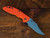 XM-18 3.5" Non-Flipper Bowie-S45VN-Battle Bronze-Orange G10-Bronze Hardware-Left Handed