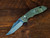Assembly Special-XM-18 3.5" Non-Flipper Bowie-S45VN-Stonewash Green/Gold-OD Green/Black G10-Green/Gold Titanium Hardware-Left Handed-Lockside