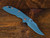 XM-18 3.5" Non-Flipper Bowie-S45VN-Stonewash Blade-Bead Blast-Grey G10-Copper Hardware-Left Handed