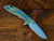 XM-18 3.5- Slicer Hollow Ground-S45VN-Bead Blast Green-Blue G10-Blue Ti Hardware