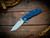 XM-18 3" Harpoon Tanto-S45VN-Bead Blast-Blue Black G10