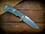 Project X-Clip Point-S45VN-Stonewash Blade-Working Finish Blue-Arctic Storm FCF-Copper Hardware