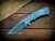 Assembly Special-Project X-Clip Point-S45VN-Full Titanium Stonewash Light Blue-Milled Horsehead-Copper Hardware-Scale Side