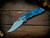 XM-18 3.5" Non-Flipper Bowie-S45VN-Battle Blue Full Ti-Left Handed