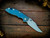 Assembly Special-XM-18 3.5" Non-Flipper Bowie-S45VN-Battle Blue Full Titanium-Left Handed-Scale Side