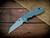 Assembly Special-XM-18 3.5" Fatty Wharncliffe-S45VN-Working Finish Blade-Bead Blast Blue/Green-Grey G10-Bead Blast Green Titanium Hardware-Scale Side